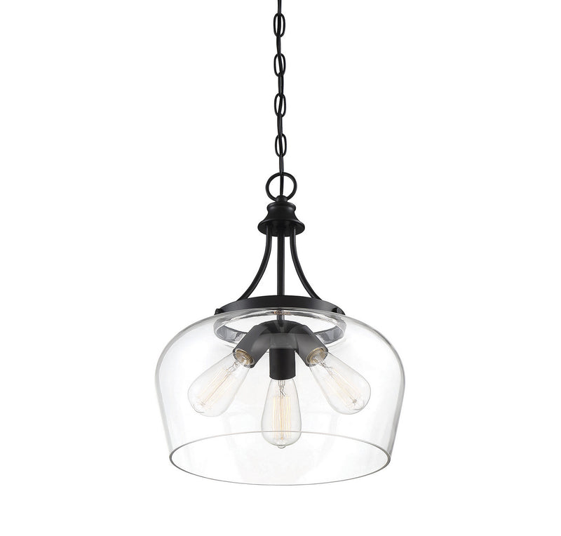 Three Light Pendant<br /><span style="color:#4AB0CE;">Entrega: 4-10 dias en USA</span><br /><span style="color:#4AB0CE;font-size:60%;">PREGUNTE POR ENTREGA EN PANAMA</span><br />Collection: Octave<br />Finish: Black