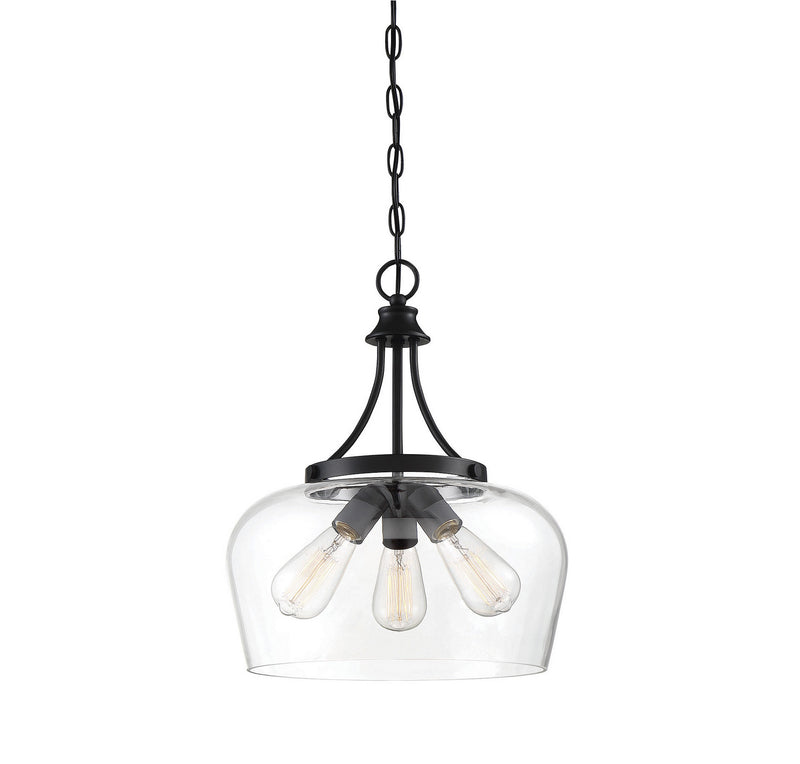 Three Light Pendant<br /><span style="color:#4AB0CE;">Entrega: 4-10 dias en USA</span><br /><span style="color:#4AB0CE;font-size:60%;">PREGUNTE POR ENTREGA EN PANAMA</span><br />Collection: Octave<br />Finish: Black