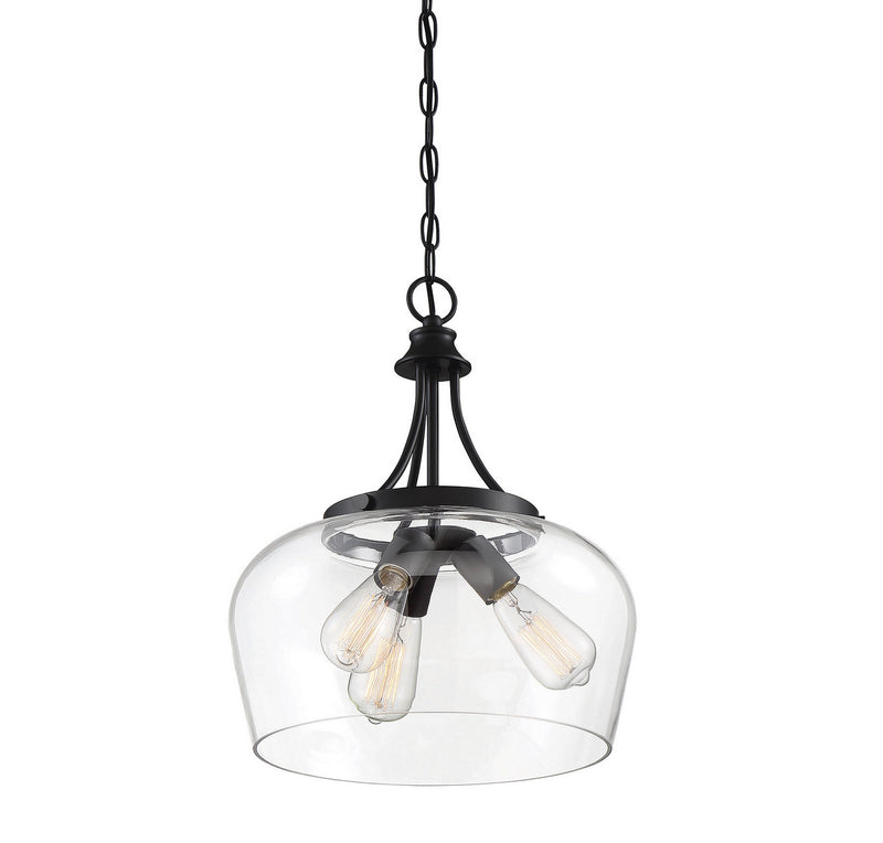 Savoy House - 7-4034-3-BK - Three Light Pendant - Octave - Black