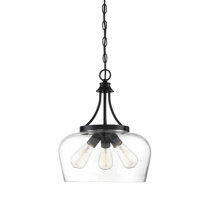 Three Light Pendant<br /><span style="color:#4AB0CE;">Entrega: 4-10 dias en USA</span><br /><span style="color:#4AB0CE;font-size:60%;">PREGUNTE POR ENTREGA EN PANAMA</span><br />Collection: Octave<br />Finish: Black