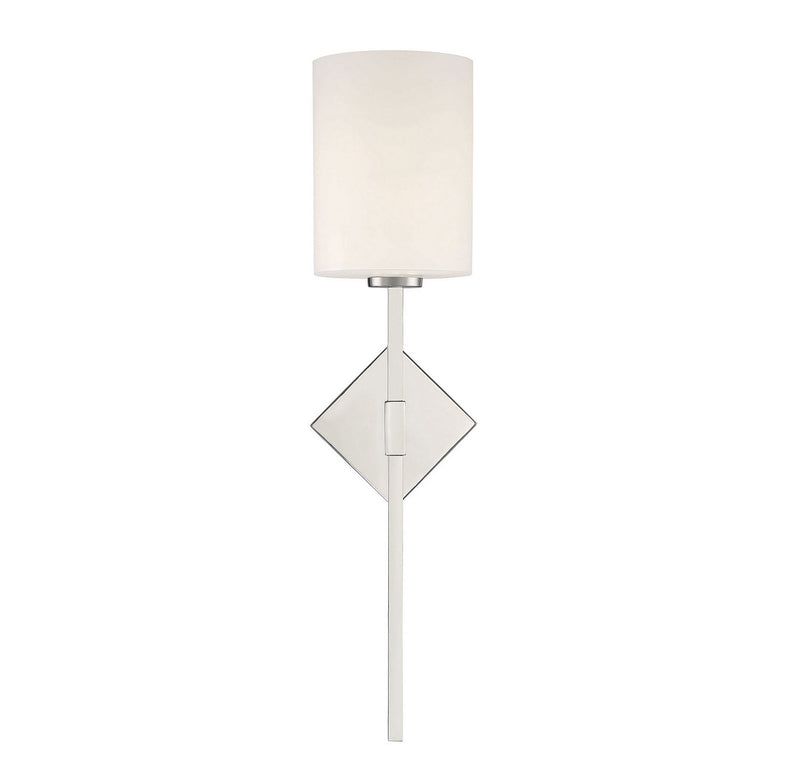 One Light Wall Sconce<br /><span style="color:#4AB0CE;">Entrega: 4-10 dias en USA</span><br /><span style="color:#4AB0CE;font-size:60%;">PREGUNTE POR ENTREGA EN PANAMA</span><br />Collection: Destin<br />Finish: Polished Nickel