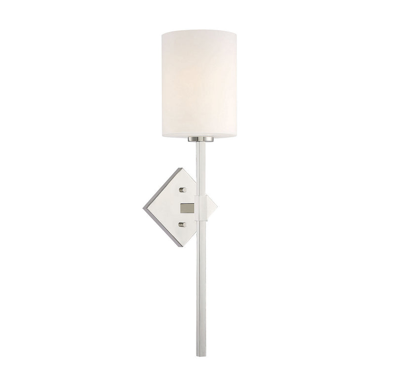 One Light Wall Sconce<br /><span style="color:#4AB0CE;">Entrega: 4-10 dias en USA</span><br /><span style="color:#4AB0CE;font-size:60%;">PREGUNTE POR ENTREGA EN PANAMA</span><br />Collection: Destin<br />Finish: Polished Nickel