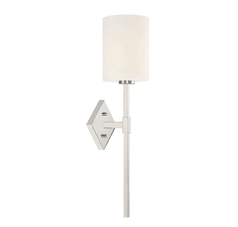 One Light Wall Sconce<br /><span style="color:#4AB0CE;">Entrega: 4-10 dias en USA</span><br /><span style="color:#4AB0CE;font-size:60%;">PREGUNTE POR ENTREGA EN PANAMA</span><br />Collection: Destin<br />Finish: Polished Nickel