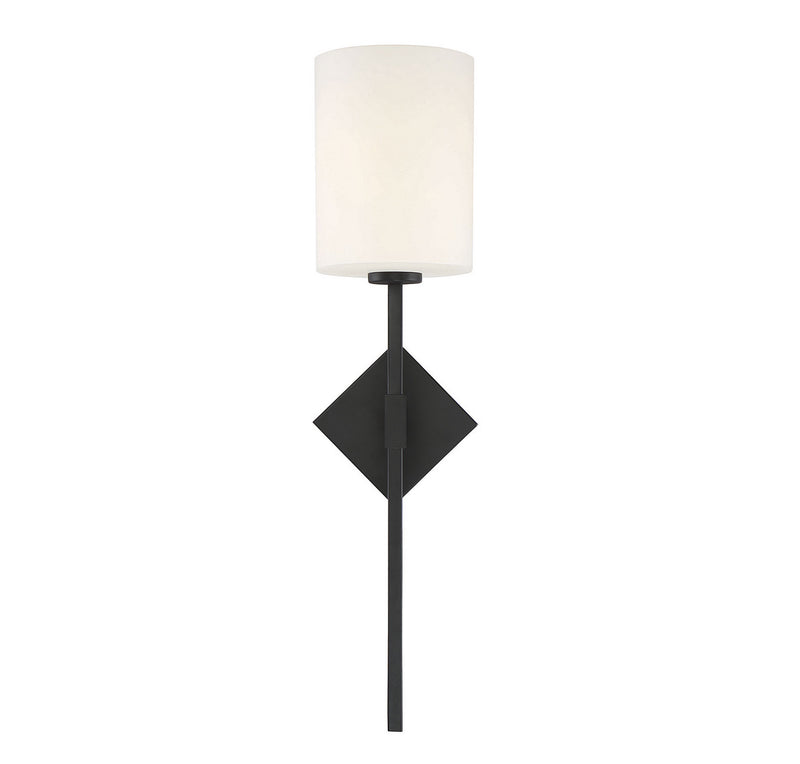 One Light Wall Sconce<br /><span style="color:#4AB0CE;">Entrega: 4-10 dias en USA</span><br /><span style="color:#4AB0CE;font-size:60%;">PREGUNTE POR ENTREGA EN PANAMA</span><br />Collection: Destin<br />Finish: Matte Black