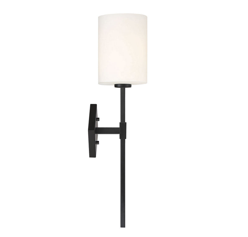 One Light Wall Sconce<br /><span style="color:#4AB0CE;">Entrega: 4-10 dias en USA</span><br /><span style="color:#4AB0CE;font-size:60%;">PREGUNTE POR ENTREGA EN PANAMA</span><br />Collection: Destin<br />Finish: Matte Black