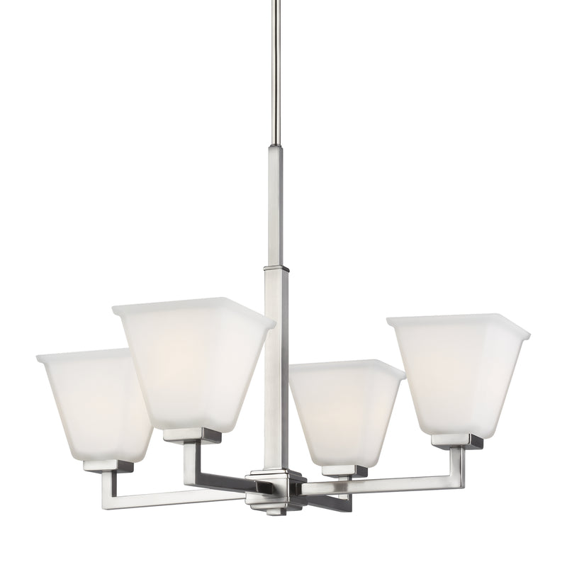Generation Lighting - 3113704EN3-962 - Four Light Chandelier - Ellis Harper - Brushed Nickel