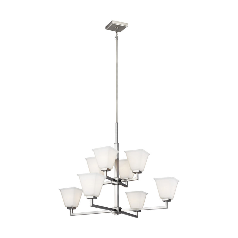 Eight Light Chandelier<br /><span style="color:#4AB0CE;">Entrega: 4-10 dias en USA</span><br /><span style="color:#4AB0CE;font-size:60%;">PREGUNTE POR ENTREGA EN PANAMA</span><br />Collection: Ellis Harper<br />Finish: Brushed Nickel