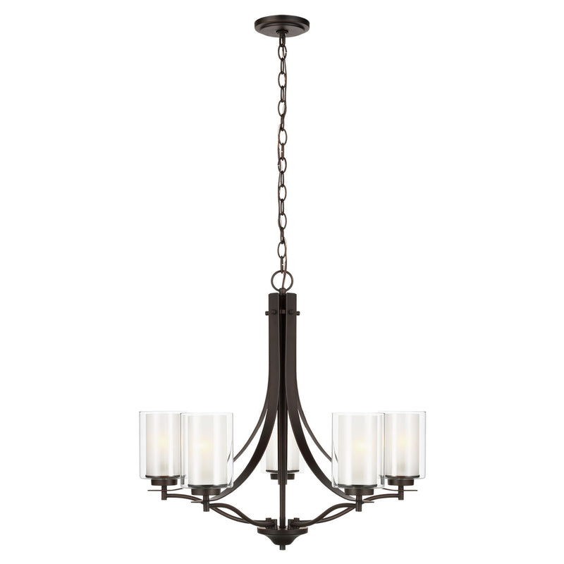 Five Light Chandelier<br /><span style="color:#4AB0CE;">Entrega: 4-10 dias en USA</span><br /><span style="color:#4AB0CE;font-size:60%;">PREGUNTE POR ENTREGA EN PANAMA</span><br />Collection: Elmwood Park<br />Finish: Bronze