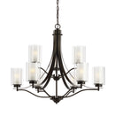 Generation Lighting - 3137309-710 - Nine Light Chandelier - Elmwood Park - Bronze
