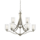 Generation Lighting - 3137309-962 - Nine Light Chandelier - Elmwood Park - Brushed Nickel