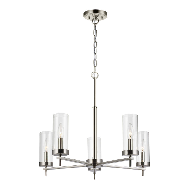 Visual Comfort Studio - 3190305-962 - Five Light Chandelier - Zire - Brushed Nickel