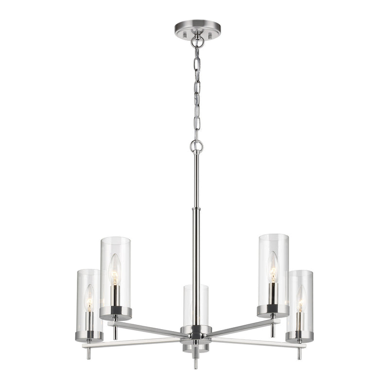 Visual Comfort Studio - 3190305EN-05 - Five Light Chandelier - Zire - Chrome