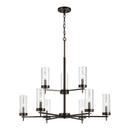 Visual Comfort Studio - 3190309-778 - Nine Light Chandelier - Zire - Brushed Oil Rubbed Bronze