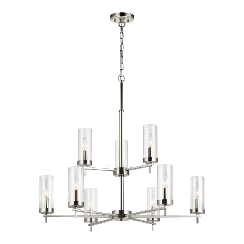 Visual Comfort Studio - 3190309-962 - Nine Light Chandelier - Zire - Brushed Nickel