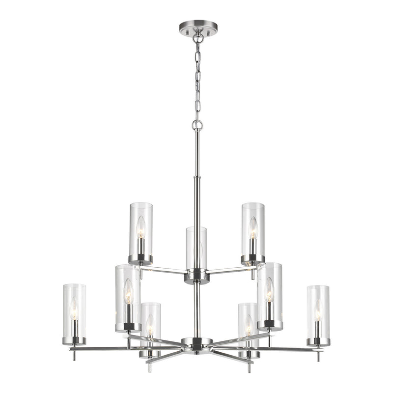 Visual Comfort Studio - 3190309EN-05 - Nine Light Chandelier - Zire - Chrome