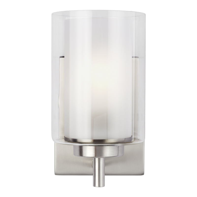 Generation Lighting - 4137301EN3-962 - One Light Wall / Bath Sconce - Elmwood Park - Brushed Nickel
