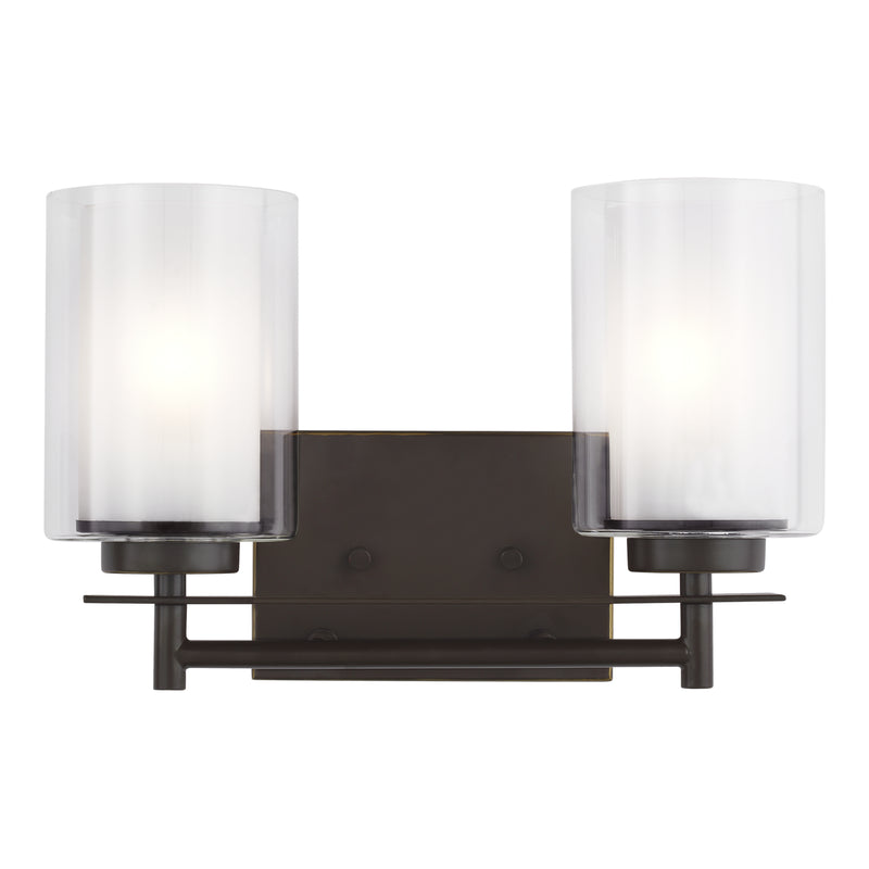 Generation Lighting - 4437302-710 - Two Light Wall / Bath - Elmwood Park - Bronze