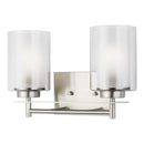 Two Light Wall / Bath<br /><span style="color:#4AB0CE;">Entrega: 4-10 dias en USA</span><br /><span style="color:#4AB0CE;font-size:60%;">PREGUNTE POR ENTREGA EN PANAMA</span><br />Collection: Elmwood Park<br />Finish: Brushed Nickel
