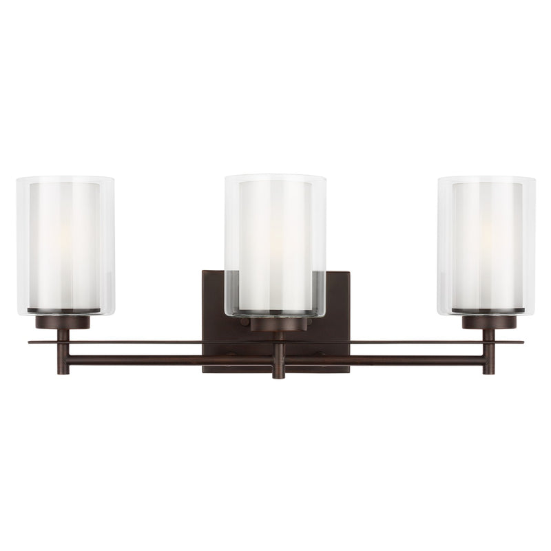Three Light Wall / Bath<br /><span style="color:#4AB0CE;">Entrega: 4-10 dias en USA</span><br /><span style="color:#4AB0CE;font-size:60%;">PREGUNTE POR ENTREGA EN PANAMA</span><br />Collection: Elmwood Park<br />Finish: Bronze