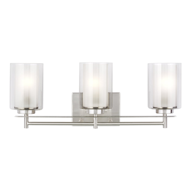 Generation Lighting - 4437303-962 - Three Light Wall / Bath - Elmwood Park - Brushed Nickel