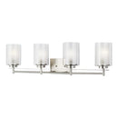 Four Light Wall / Bath<br /><span style="color:#4AB0CE;">Entrega: 4-10 dias en USA</span><br /><span style="color:#4AB0CE;font-size:60%;">PREGUNTE POR ENTREGA EN PANAMA</span><br />Collection: Elmwood Park<br />Finish: Brushed Nickel