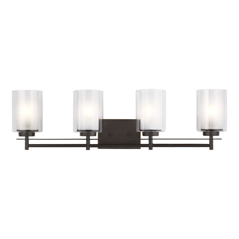 Generation Lighting - 4437304EN3-710 - Four Light Wall/ Bath - Elmwood Park - Bronze