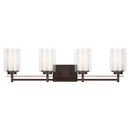 Four Light Wall/ Bath<br /><span style="color:#4AB0CE;">Entrega: 4-10 dias en USA</span><br /><span style="color:#4AB0CE;font-size:60%;">PREGUNTE POR ENTREGA EN PANAMA</span><br />Collection: Elmwood Park<br />Finish: Bronze