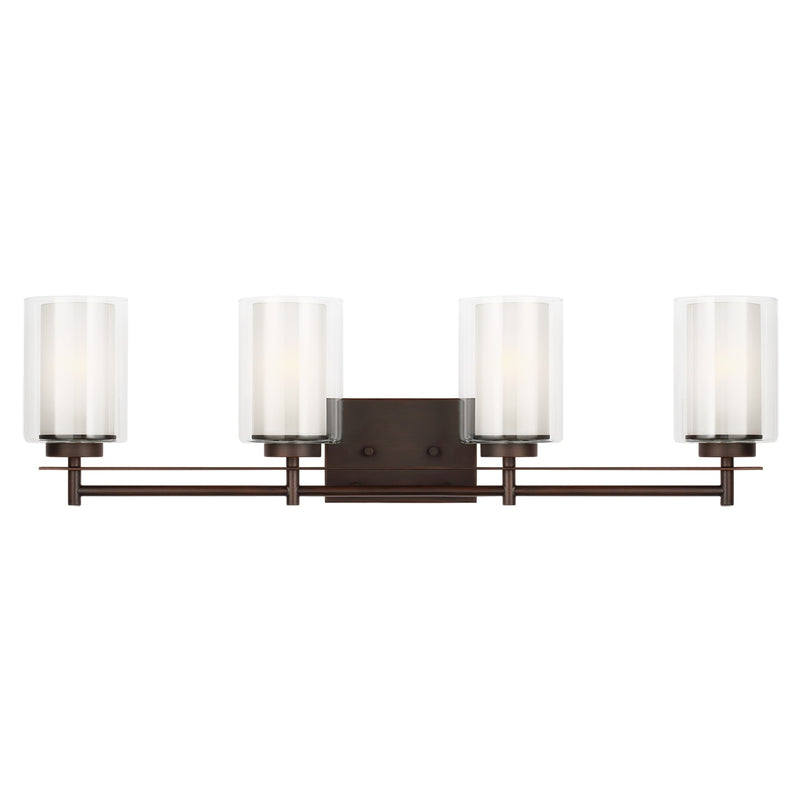 Four Light Wall/ Bath<br /><span style="color:#4AB0CE;">Entrega: 7-8 semanas en USA</span><br /><span style="color:#4AB0CE;font-size:60%;">PREGUNTE POR ENTREGA EN PANAMA</span><br />Collection: Elmwood Park<br />Finish: Bronze