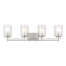 Generation Lighting - 4437304EN3-962 - Four Light Wall / Bath - Elmwood Park - Brushed Nickel