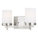 Two Light Wall / Bath<br /><span style="color:#4AB0CE;">Entrega: 4-10 dias en USA</span><br /><span style="color:#4AB0CE;font-size:60%;">PREGUNTE POR ENTREGA EN PANAMA</span><br />Collection: Zire<br />Finish: Brushed Nickel