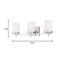 Visual Comfort Studio - 4490303-05 - Three Light Wall / Bath - Zire - Chrome