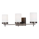 Three Light Wall / Bath<br /><span style="color:#4AB0CE;">Entrega: 5-6 semanas en USA</span><br /><span style="color:#4AB0CE;font-size:60%;">PREGUNTE POR ENTREGA EN PANAMA</span><br />Collection: Zire<br />Finish: Brushed Oil Rubbed Bronze