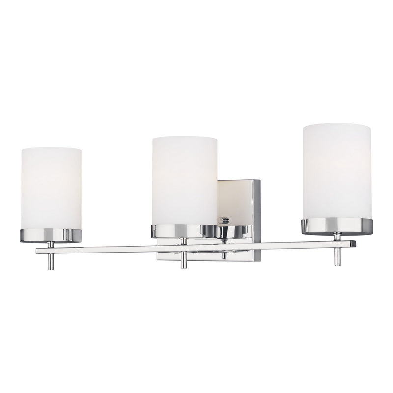 Three Light Wall / Bath<br /><span style="color:#4AB0CE;">Entrega: 4-10 dias en USA</span><br /><span style="color:#4AB0CE;font-size:60%;">PREGUNTE POR ENTREGA EN PANAMA</span><br />Collection: Zire<br />Finish: Chrome
