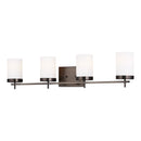 Four Light Wall / Bath<br /><span style="color:#4AB0CE;">Entrega: 4-10 dias en USA</span><br /><span style="color:#4AB0CE;font-size:60%;">PREGUNTE POR ENTREGA EN PANAMA</span><br />Collection: Zire<br />Finish: Brushed Oil Rubbed Bronze