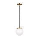 LED Pendant<br /><span style="color:#4AB0CE;">Entrega: 4-10 dias en USA</span><br /><span style="color:#4AB0CE;font-size:60%;">PREGUNTE POR ENTREGA EN PANAMA</span><br />Collection: Leo - Hanging Globe<br />Finish: Satin Brass