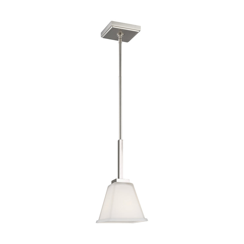 One Light Mini-Pendant<br /><span style="color:#4AB0CE;">Entrega: 4-10 dias en USA</span><br /><span style="color:#4AB0CE;font-size:60%;">PREGUNTE POR ENTREGA EN PANAMA</span><br />Collection: Ellis Harper<br />Finish: Brushed Nickel