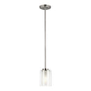 One Light Mini-Pendant<br /><span style="color:#4AB0CE;">Entrega: 4-10 dias en USA</span><br /><span style="color:#4AB0CE;font-size:60%;">PREGUNTE POR ENTREGA EN PANAMA</span><br />Collection: Elmwood Park<br />Finish: Brushed Nickel