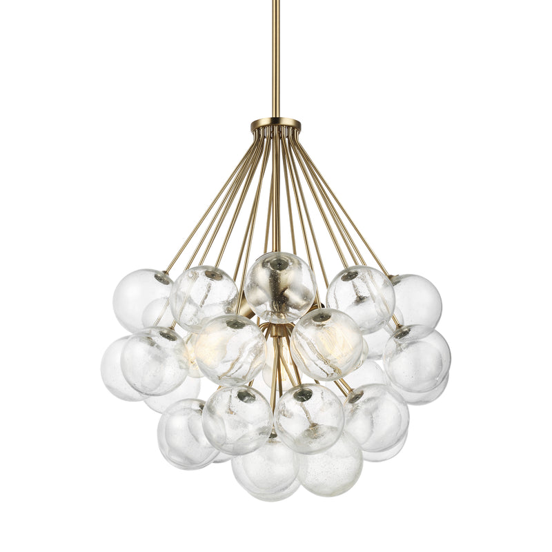 Visual Comfort Studio - 6514303-848 - Three Light Pendant - Bronzeville - Satin Brass