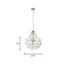 Three Light Pendant<br /><span style="color:#4AB0CE;">Entrega: 4-10 dias en USA</span><br /><span style="color:#4AB0CE;font-size:60%;">PREGUNTE POR ENTREGA EN PANAMA</span><br />Collection: Bronzeville<br />Finish: Brushed Nickel