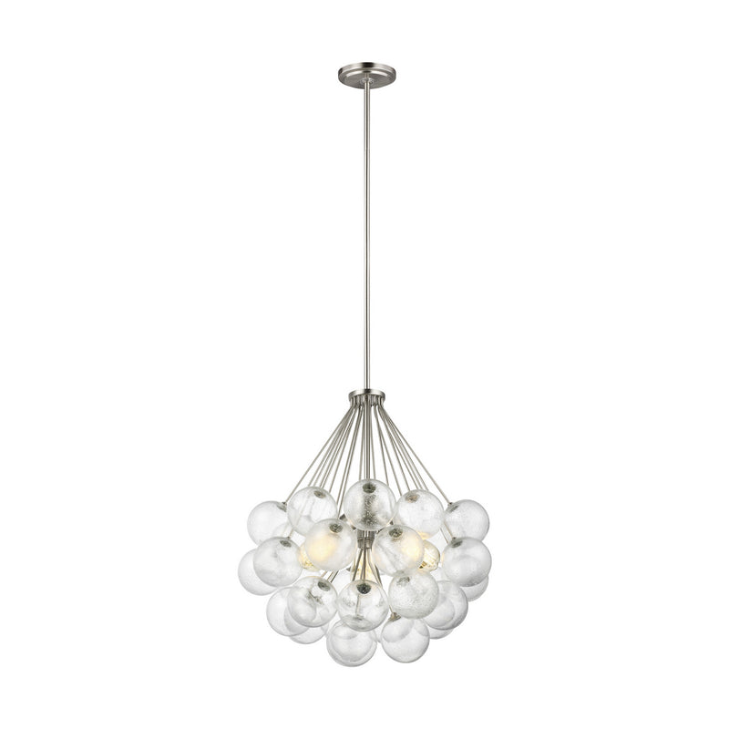 Three Light Pendant<br /><span style="color:#4AB0CE;">Entrega: 4-10 dias en USA</span><br /><span style="color:#4AB0CE;font-size:60%;">PREGUNTE POR ENTREGA EN PANAMA</span><br />Collection: Bronzeville<br />Finish: Brushed Nickel