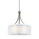 Generation Lighting - 6537303-962 - Three Light Pendant - Elmwood Park - Brushed Nickel
