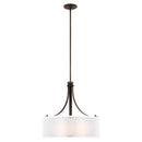 Three Light Pendant<br /><span style="color:#4AB0CE;">Entrega: 4-10 dias en USA</span><br /><span style="color:#4AB0CE;font-size:60%;">PREGUNTE POR ENTREGA EN PANAMA</span><br />Collection: Elmwood Park<br />Finish: Bronze