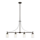 Four Light Island Pendant<br /><span style="color:#4AB0CE;">Entrega: 4-10 dias en USA</span><br /><span style="color:#4AB0CE;font-size:60%;">PREGUNTE POR ENTREGA EN PANAMA</span><br />Collection: Elmwood Park<br />Finish: Bronze