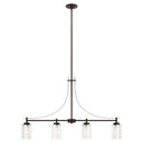 Four Light Island Pendant<br /><span style="color:#4AB0CE;">Entrega: 4-10 dias en USA</span><br /><span style="color:#4AB0CE;font-size:60%;">PREGUNTE POR ENTREGA EN PANAMA</span><br />Collection: Elmwood Park<br />Finish: Bronze