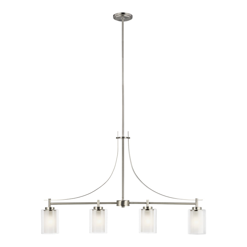Four Light Island Pendant<br /><span style="color:#4AB0CE;">Entrega: 4-10 dias en USA</span><br /><span style="color:#4AB0CE;font-size:60%;">PREGUNTE POR ENTREGA EN PANAMA</span><br />Collection: Elmwood Park<br />Finish: Brushed Nickel