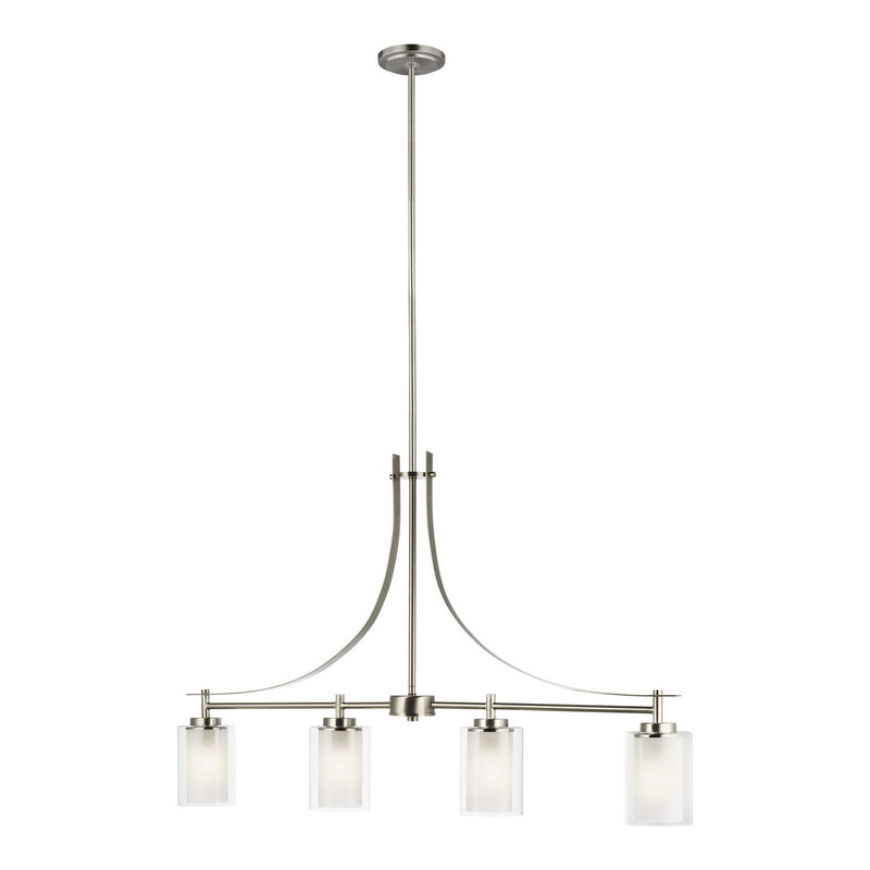 Four Light Island Pendant<br /><span style="color:#4AB0CE;">Entrega: 4-10 dias en USA</span><br /><span style="color:#4AB0CE;font-size:60%;">PREGUNTE POR ENTREGA EN PANAMA</span><br />Collection: Elmwood Park<br />Finish: Brushed Nickel