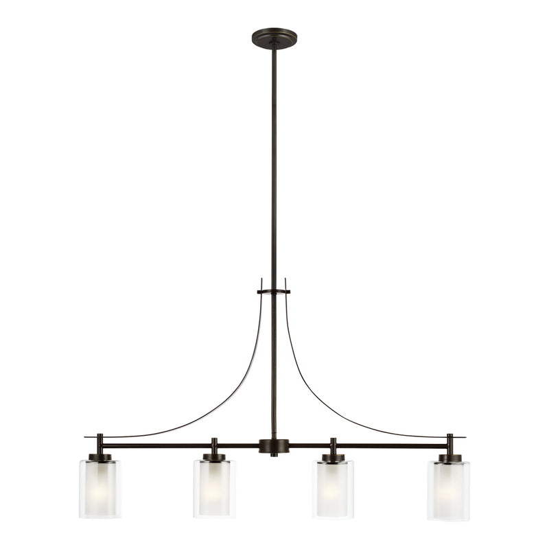 Four Light Island Pendant<br /><span style="color:#4AB0CE;">Entrega: 4-10 dias en USA</span><br /><span style="color:#4AB0CE;font-size:60%;">PREGUNTE POR ENTREGA EN PANAMA</span><br />Collection: Elmwood Park<br />Finish: Bronze