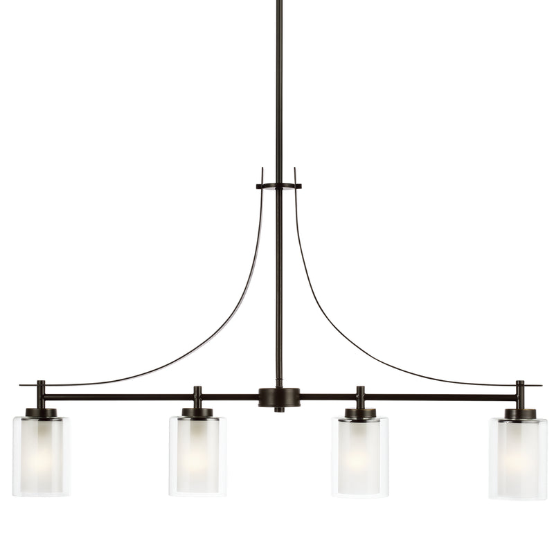 Generation Lighting - 6637304EN3-710 - Four Light Island Pendant - Elmwood Park - Bronze