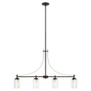 Four Light Island Pendant<br /><span style="color:#4AB0CE;">Entrega: 4-10 dias en USA</span><br /><span style="color:#4AB0CE;font-size:60%;">PREGUNTE POR ENTREGA EN PANAMA</span><br />Collection: Elmwood Park<br />Finish: Bronze