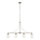 Four Light Island Pendant<br /><span style="color:#4AB0CE;">Entrega: 4-10 dias en USA</span><br /><span style="color:#4AB0CE;font-size:60%;">PREGUNTE POR ENTREGA EN PANAMA</span><br />Collection: Elmwood Park<br />Finish: Brushed Nickel